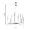 Maxax 22.9" 12-Light Dimmable Gold Iron Chandelier - 4 of 4