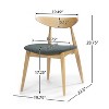 Kumasinova Retro Rubberwood Dining Chairs Set of 2,Kitchen Chairs with Ergonomic Back,Accent Chairs with Plush Cushion for Dining Table,300lb Capacity - 2 of 4