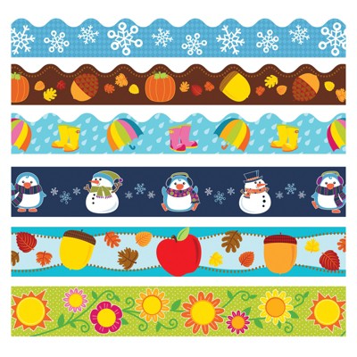 Carson Dellosa Education Seasonal Border Set, 6 Assorted Packs
