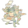 Juniors Womens Teenage Mutant Ninja Turtles Distressed Pizza Lovers T-Shirt - 2 of 4