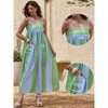 INSPIRE CHIC Women's Striped Slip Square Neck Sleeveless Beach Spaghetti Strap A-Line Maxi Dresses - 2 of 4