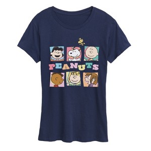 Women's - Peanuts - Boxes Snoopy And Friends Short Sleeve Graphic T-Shirt - 1 of 4