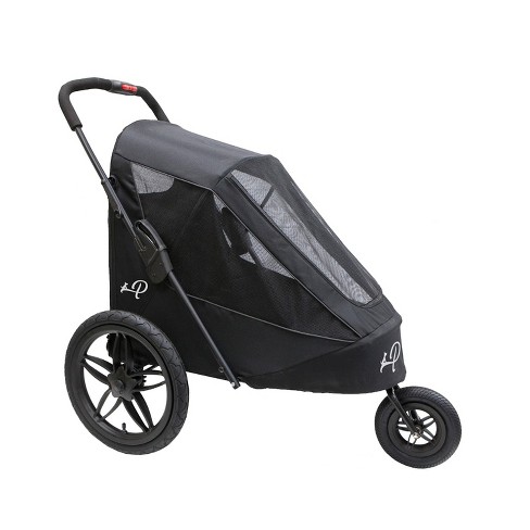 Petique Pet Breeze Jogger Outdoor Stroller Cart With Mesh Windows, Foam Grip Folding Handle, And Tire For Dogs, Black : Target
