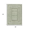 Artichoke Green And Gray Geometric Washable Indoor Outdoor Area Rug - 3 of 4