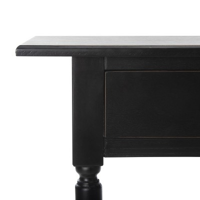 Transitional Gray Wood Console Table with Dual Storage Drawers
