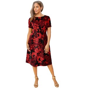 Jessica London Fit & Flare Dress - 1 of 4