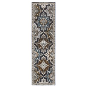 Oriental Weavers Ellington ELL07 Blue/ Rust Indoor Area Rug - 2'3" x 7'6" - 1 of 4