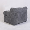 Vynxaria Bean Bag Seats - Gray Tufted Lounge Chair for Adults & Kids - 3 of 4