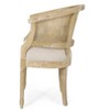 25.5"Accent Chair Rubber Wood Beige Natural - 4 of 4