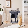 Heybly 23.5in Cat Tree Tower, Cat Condo with Sisal-Covered Scratching Posts, Cat House Activity Center Furniture - 2 of 4