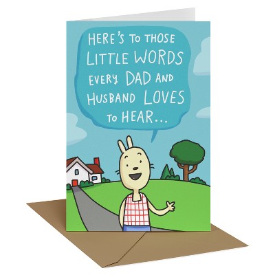 Recycled Paper Greetings Father's Day Card for Husband Little Words Loves to Heart