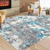 Washable Modern Abstract Living Room Rugs, Soft Non Slip Low Pile Floor Carpet for Bedroom Dining Room Office - 3 of 4