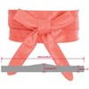 Allegra K Women's Faux Leather Self Tie Bowknot Wide Waist Band Sash Obi Belt One Size - 3 of 4