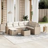 vidaXL Garden Sofa Set Beige Poly Rattan Large Modular Garden Sofa Set - 2 of 4