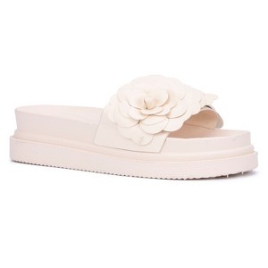 New York & Company Women's Camilia Flower Slide - 1 of 4