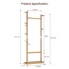 NicBex Solid Wood Coat Rack Freestanding Hanger Stand for Bedroom, Entryway, Living Room - 3 of 4