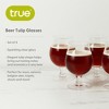 True Beer Tulip Glasses Craft Beer Cups Set Dishwasher Safe Drinking Tumblers Stemmed with Flared Rim, 15.5 Oz Clear Glass Set of 4 - 2 of 4