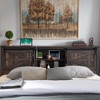 SinCiDo Farmhouse Full Size Bed Frame w/Storage Bookcase Headboard & Charging Station, Wood Platform Bed w/Wood Slat Support - 2 of 4