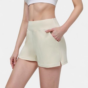 Anna-Kaci Active Women's High Waist Performance Shorts with Wide Waistband and Side Pockets for Active Comfort - 1 of 4