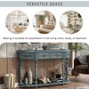 Sapphtopaz 52" Modern Console Table with 4 Drawers Curved Entryway Table with Bottom Storage Shelf Half-Moon Sofa Table for Living Room,Hallway - 2 of 4