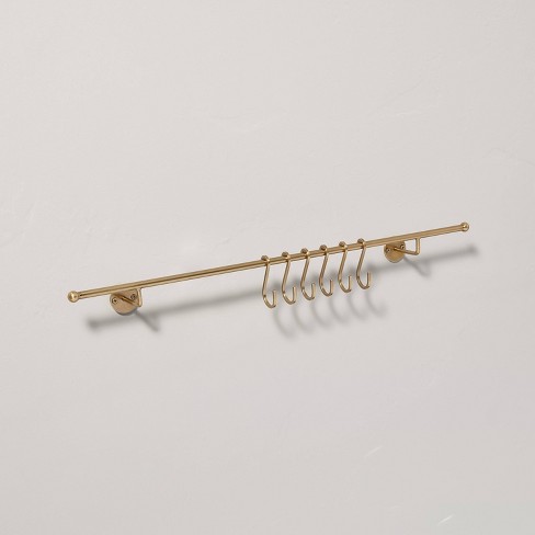 Gold Plated Skeleton Hand Wall Hook Coat Rack Curtain Rod Holder Jewelry  Rack Made in NYC 