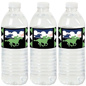 Big Dot of Happiness Kentucky Horse Derby - Horse Race Party Water Bottle Sticker Labels - Set of 20 - 1 of 4