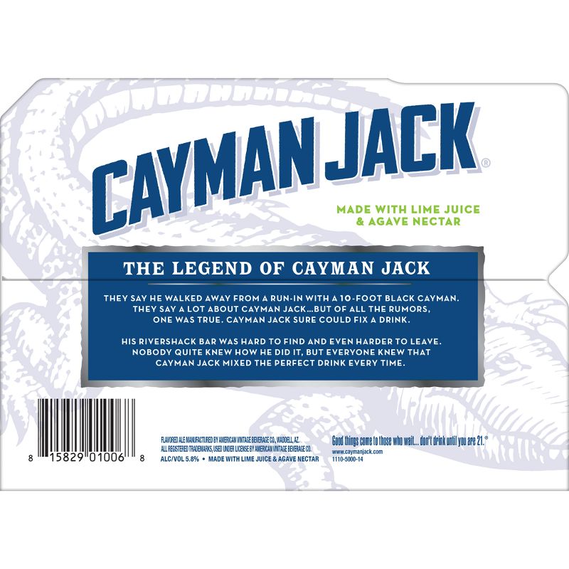 Cayman Jack Margarita Cocktail - 6pk/11.2 fl oz Bottles, 5 of 8