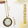 4E's Novelty Jumbo Clock Necklace - 8'' Large  Gold Clock for White Rabbit Alice in Wonderland Costume Prop,  Tea Party & Rapper Dress Up - 3 of 4