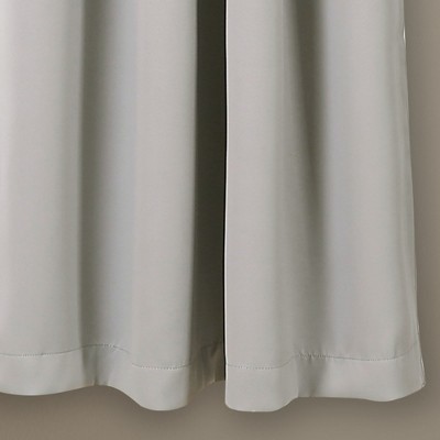Light Gray Polyester Blackout Grommet Window Panels 52"W x 45"L