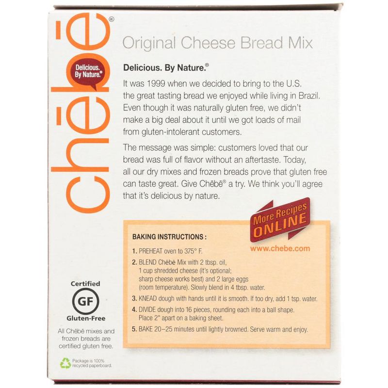 Chebe Gluten Free Original Cheese Bread Mix - Case of 8/7.5 oz, 3 of 7