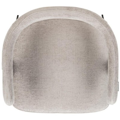 Izzy 33" Gray Chenille Upholstered Arm Chair with Metal Frame