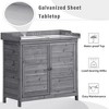 Gulches Rustic Gray Garden Potting Bench with Planter Stands and Holders, 39" Outdoor Workstation - 3 of 4