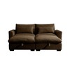 NicBex Couches for Living Room Deep Seat 2-Seater Sofa Couch Comfort Corduroy Upholstered Sofa With Pillows and Storage for Bedroom - 3 of 4