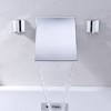 SUMERAIN Waterfall  Wall Mounted Bathtub Filler Chrome Tub Faucet 3 Hole with Brass Rough-in Valve - 2 of 4
