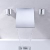 SUMERAIN Waterfall  Wall Mounted Bathtub Filler Chrome Tub Faucet 3 Hole with Brass Rough-in Valve - image 2 of 4