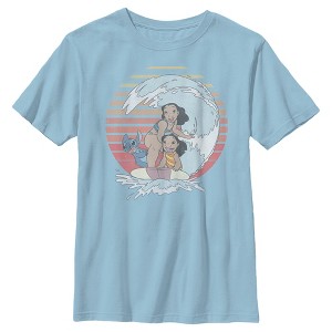 Boy's Lilo & Stitch Big Wave Surfing Family T-Shirt - 1 of 4