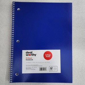 Subject Spiral Notebook College Ruled - Dealworthy™ - 1 of 1