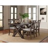 Rubberwood Side Chair with Removable Leatherette Seat, Side Stretchers and Easy-Care Cushion (Set of 2) - 4 of 4