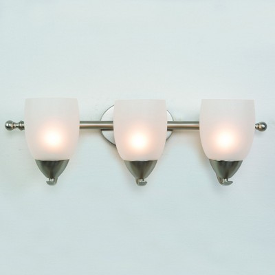 Yosemite Home Decor 1261-3V-BN Mirror Lake Collection Three Light Vanity, Brushed Nickel, 66 Piece