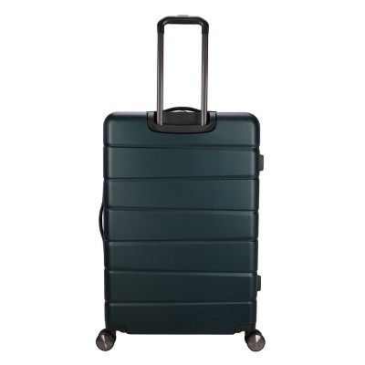 Skyline Hardside Large Checked Spinner Suitcase - Sea Moss: 8 Wheels, Telescoping Handle