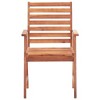 vidaXL 3X Solid Acacia Wood Patio Dining Chairs with Cushions Garden Outdoor Terrance Balcony Furniture - image 4 of 4