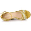 Allegra K Women's Ankle Strap Espadrille Wedge Heel Sandals - 4 of 4