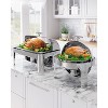 9QT Roll Top Chafing Dish Buffet Set, Food-Grade Stainless Steel Commercial Chafer for Catering, Parties, and Weddings, Visible Lid - 2 of 4