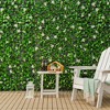 Costway Expandable Fence Privacy Screen Faux  Ivy Panel w/White Flower - 4 of 4