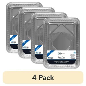 (4 pack) Aluminum Cake Pans,13" x 9", 2 Count - 1 of 4