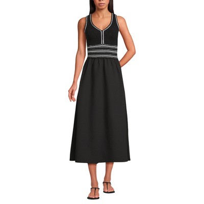 Lands' End Women's Duet Vneck Sweater Dress