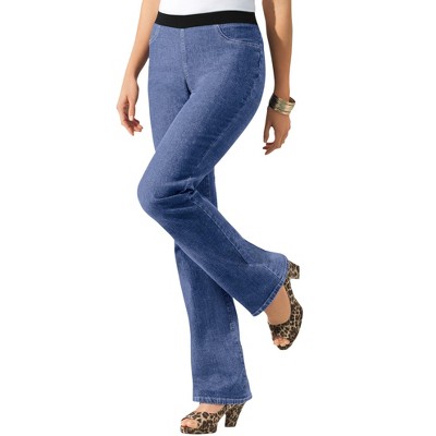 Roaman's Women's Plus Size Invisible Stretch All Day Bootcut Jean