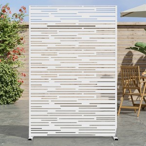 Wooakway 72"H 47"W Outdoor Metal Garden Trellis Privacy Screen Lattice Panel Indoor Room Divider - 1 of 4