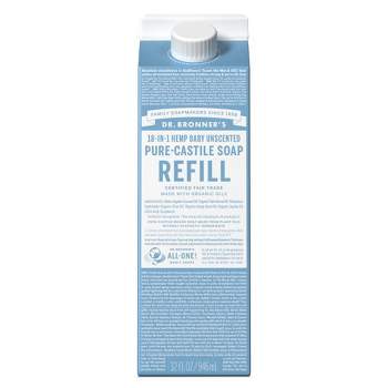 Dr. Bronner's Baby Unscented Pure Castile Soap Refill Carton - 32oz