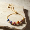 Ross-Simons Italian Multicolored Murano Glass Floral Bead Bolo Bracelet in 18kt Gold Over Sterling Size - 4 of 4